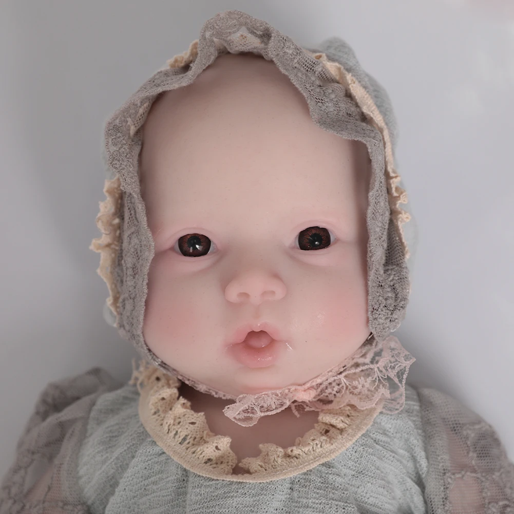 U-charmmore 47cm 3KG Girl Full Silicone Reborn Baby Silicone Reborn Doll Full Body Silicone Girl Real Newborn Baby Kid\'s Gift