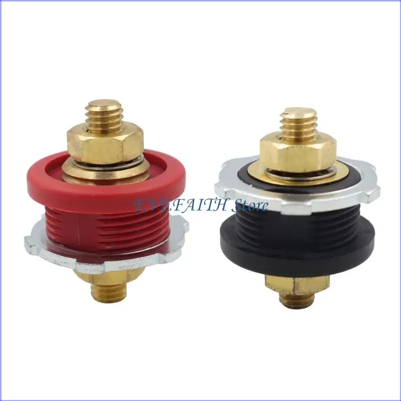 

124B 2 шт. черный, красный, универсальные разъемы для автомобильного аккумулятора, коррозионностойкая резина