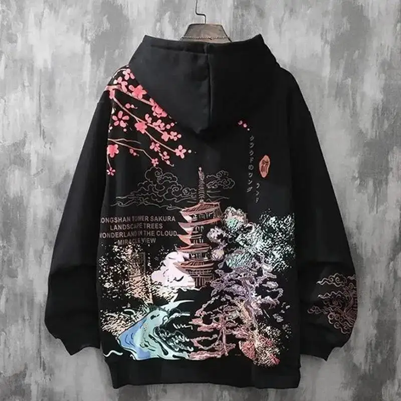 جميلة الشرير زهرة خطابات الرسم طباعة سوبر كبير هوديي المرأة الخريف الشتاء الشارع الهيب هوب عادية Harajuku البلوز