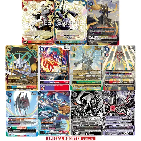 Digimon Card Game (BT-20) OVER THE X Special Booster 2.5 Omegamon Alphamon Zephagamon Examon Textured Proxy Replica Foil Cards