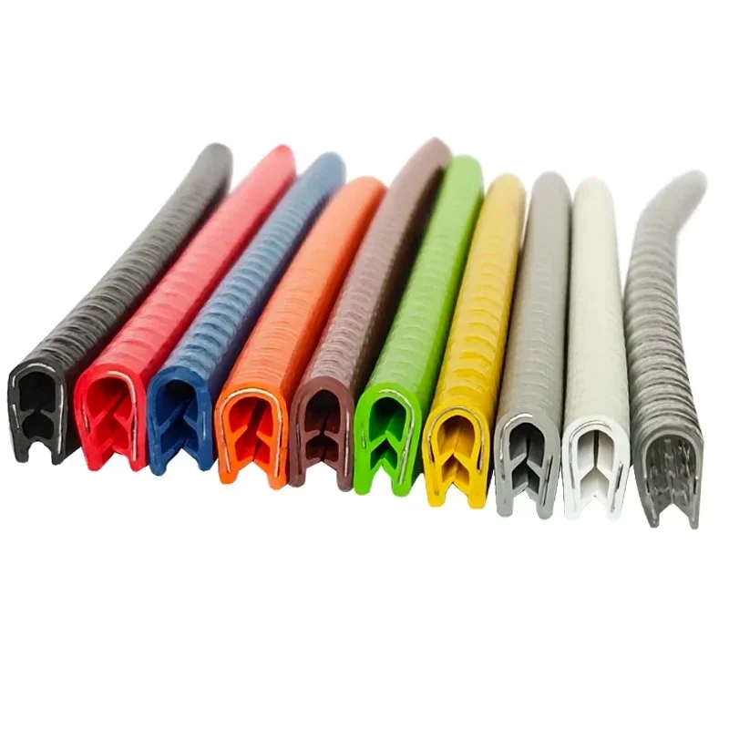 1-5Meter U Shaped Sealing Strip Rubber Edging Anti Scratch Protection Strip Colored Car Door Iron Sheet Steel Sheet Machinery