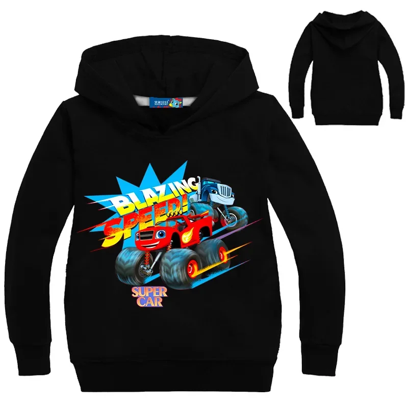 Kids New Children Long Sleeve T-Shirts Kids Boy Girl Hoodies Boys Coat Monster Machine Kids Boy Blazing Speed Cartoon Sweatshirt