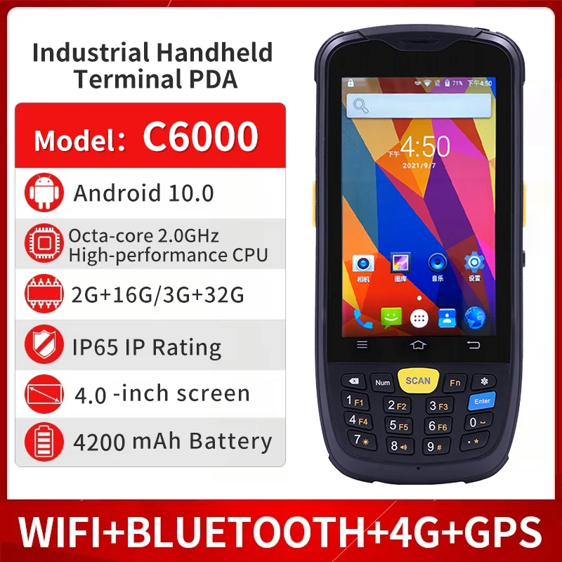 Chainway C6000/C63/MC62 Data Collector PDA Handheld Terminal Intelligent Barcode Scanner Warehouse Logistics Courier Inventory