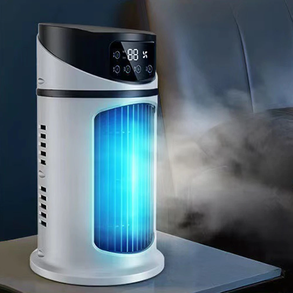 3 In 1 Mini Air Cooler Air Conditioner Cooling Portable 6 Gear Adjustable Humidifier Purifier USB Charging Fan For Home Office