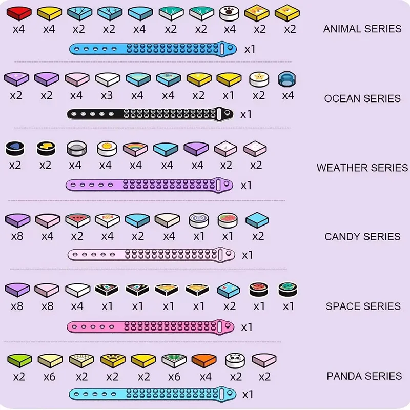 6 قطعة/المجموعة الاطفال اللبنات النقاط أساور DIY الإبداعية الحرفية الصداقة سوار صنع عدة للأطفال عيد ميلاد هدية عيد