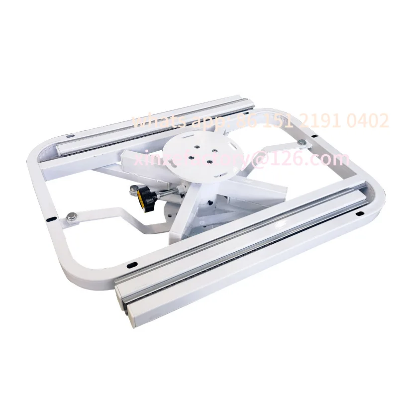 Customizable White Functional Dining Table Movement Rotating Table Function PieceSquare Round Table SlidesTelescopic Combo Rack