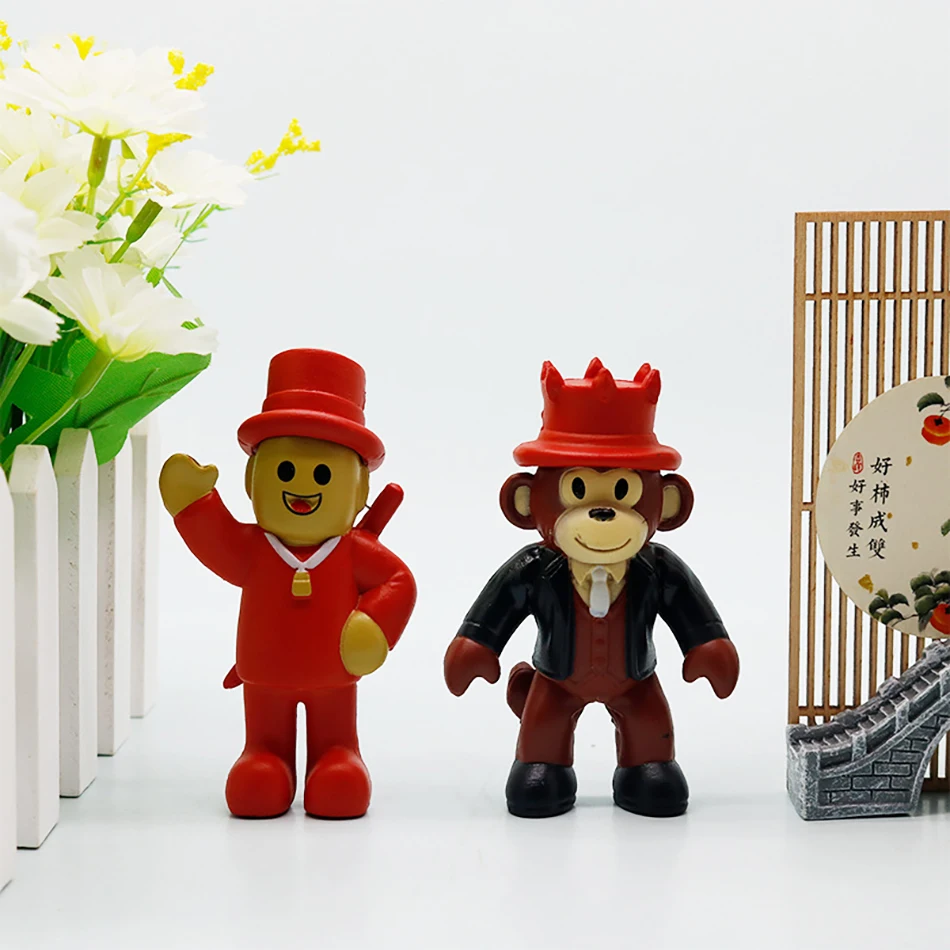 6 szt./zestaw Figurka Anime Steal A Brainrot Blue nr 67, uroczy model kolekcjonerski, dekoracja na biurko, zabawka, prezent urodzinowy dla dzieci