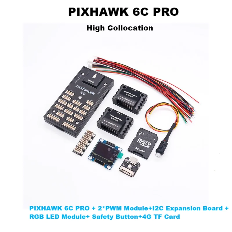 

PIXHAWK 6C PRO FMUV6C Ardupilot PX4 32 Bit Flight Controller Autopilot with 4G SD Safety Built-in Buzzer RGB LED OLED