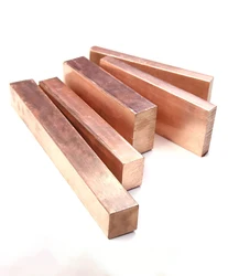 Copper Flat, Copper Square Rod, Pure Copper Plate DIY Material, Length 100mm, 200mm
