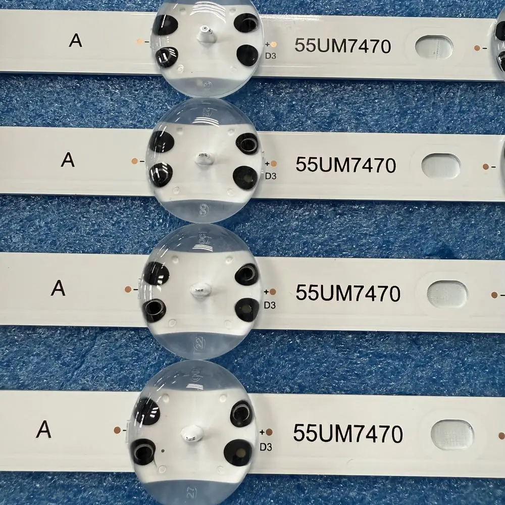4 pz/set Striscia LED Per 55 "TV 55UT640S0SA 55UM7520PSB 55UM7300PUA 55UM7600 55UM7660 55UM7450 55UM7400 55UM7300 55UM7650 55UM7470