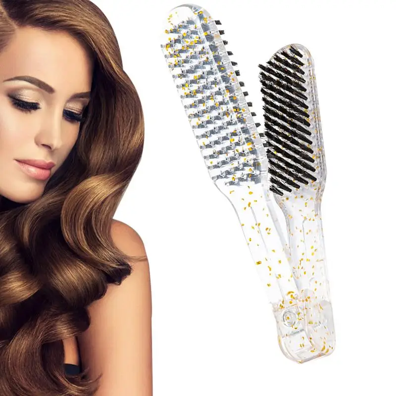Javali Cerdas Alisador De Cabelo Escova, V Forma De Pente, cabelo Grosso Alisamento, braçadeira
