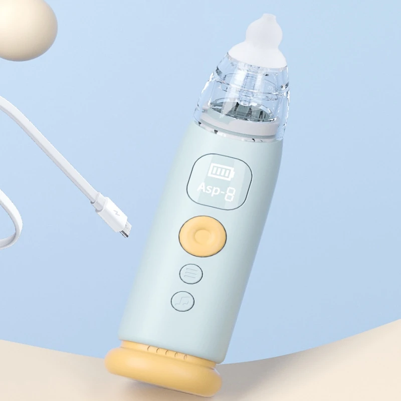 Electric Nasal Cleaner Nose Sucker With 3 Silicone Tips Adjustable Suction Level Music And Light Function