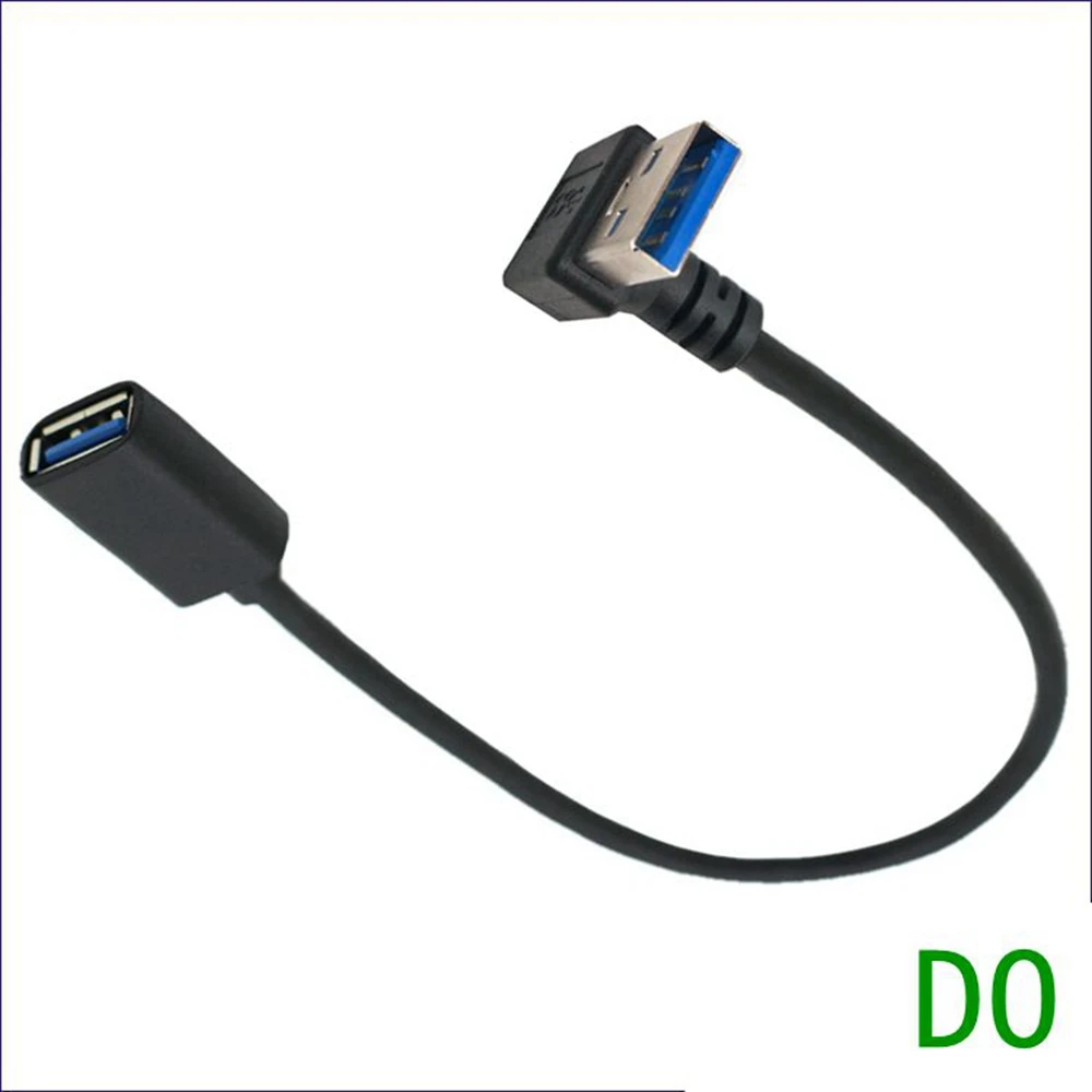 90 grad Up & Down & Rechts & Links Ellenbogen Super Hohe Geschwindigkeit USB 3.0 Männlichen Zu Weiblichen Kabel Verlängerung 30