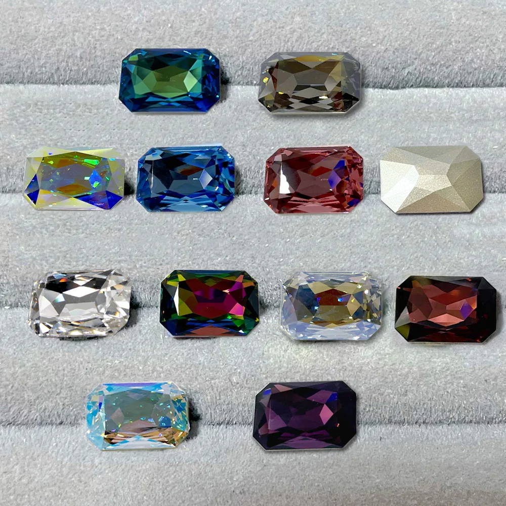 SW 4627 Octagon Crystal Rhinestones Multi Colors Glitter Strass with Claws for Jewelry Dress Garment Crafts Decoration