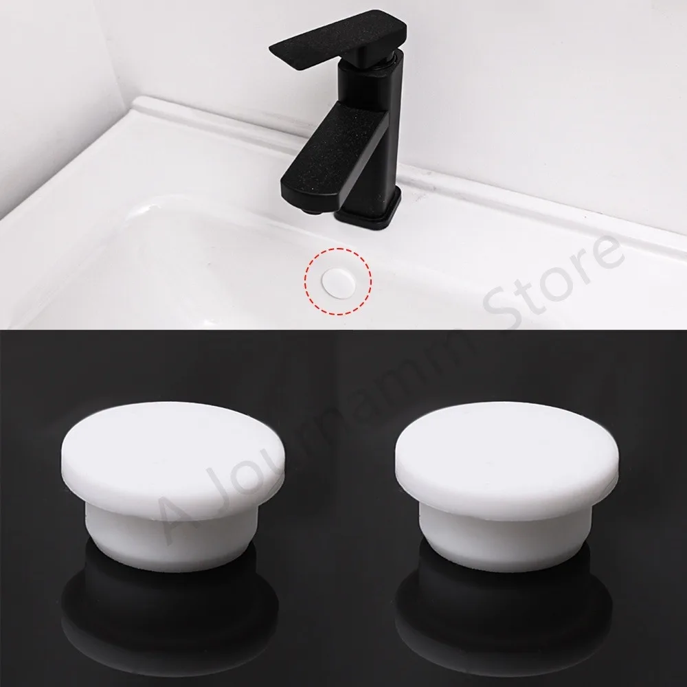 Wash Basin Overflow Ring Plug Basin Trim Bath Drain Cover Seal Bathtub Rubber Stopper for Household Hand Sink Hole Accessories