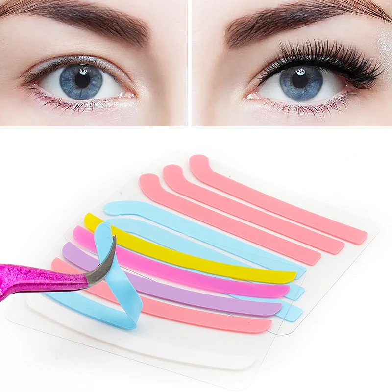 6pcs Eyelash Lifting Silicone Stripe Reusable Eye Lash Lift Curler Pad Perm Ribbon Eyelashes Extension Supplies Makeup Tools