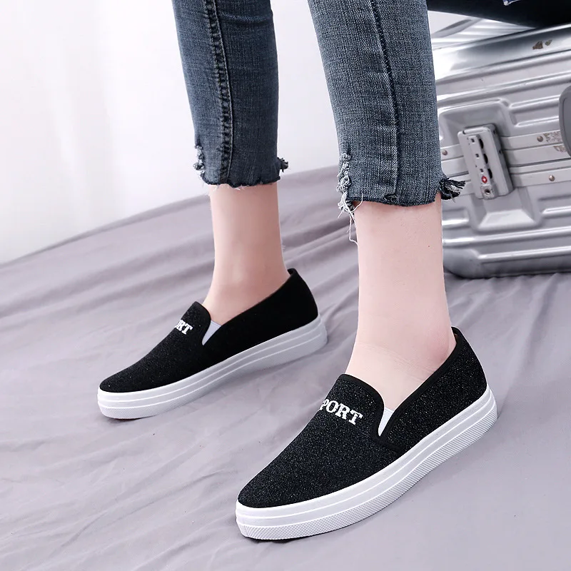 Canvas Shoes 2024 Spring/Summer New Fashion Student Board Shoes Flat Bottom Shallow Mouth White Shoes Driving Casual