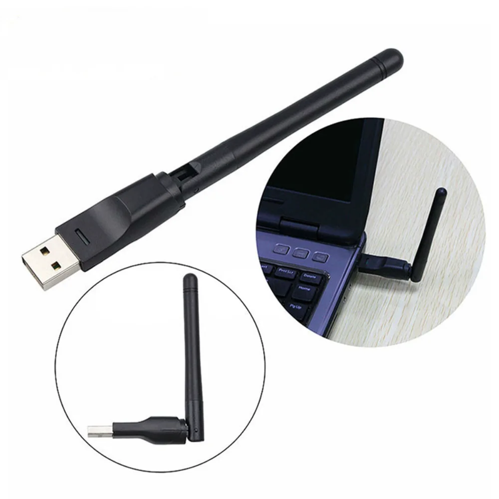 YUNCLOUD WiFi bezprzewodowa karta sieciowa USB 2.0 150M 802.11 b/g/n Adapter LAN obrotowa antena do laptopa PC Mini Wi-Fi Dongle #3