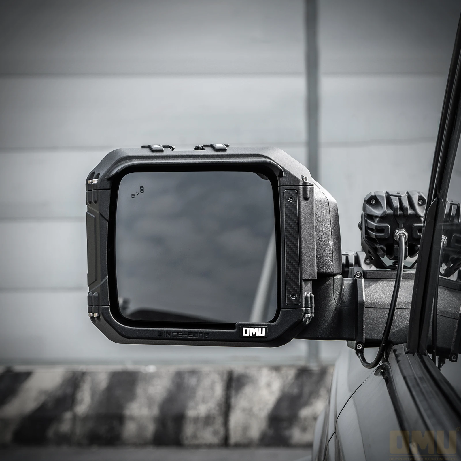 OMU Rear View Mirror Cover For Bronco Off-road Accessories Black Aluminum & Carbon Fiber Car Mirror Shell From Maiker