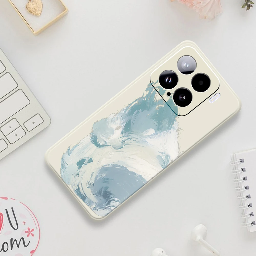 예술적 스타일의 샤오미 미 15 울트라 미 14T 13T 12T 11T 프로 실리콘 충격 방지 케이스 샤오미 미 13T 프로 케이스