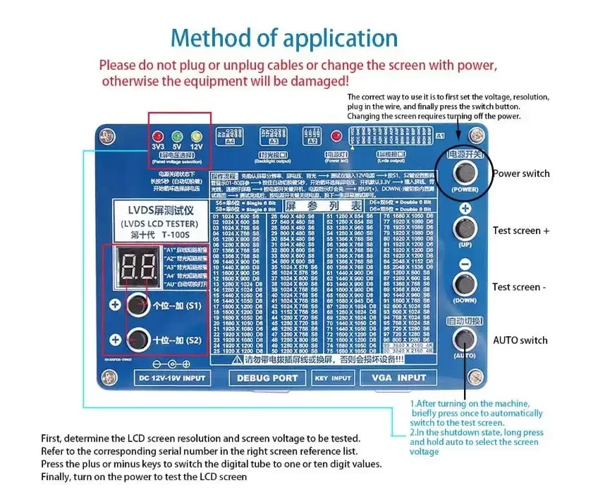 جهاز اختبار الجيل العاشر 2K/4K Universal LCD/LED TV/أداة كشف شاشة نقطة الشاشة #6