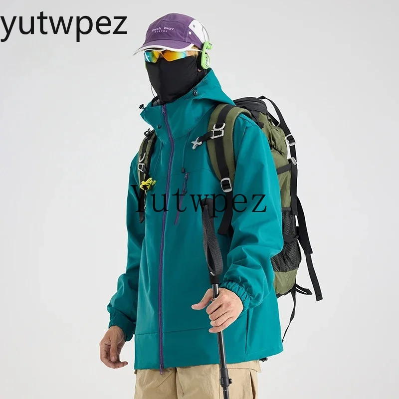 Windbreaker Camping Climbing Trekking Outdoor Jacket Unisex Softshell Rain Coats Men Women Hiking Jackets Waterproof Windproof