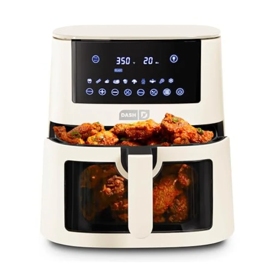 Clear View Digital Air Fryer with AirCrisp Technology for Family-Sized Meals Digital Touchscreen Extra-Large Crisper Drawer 7 Q