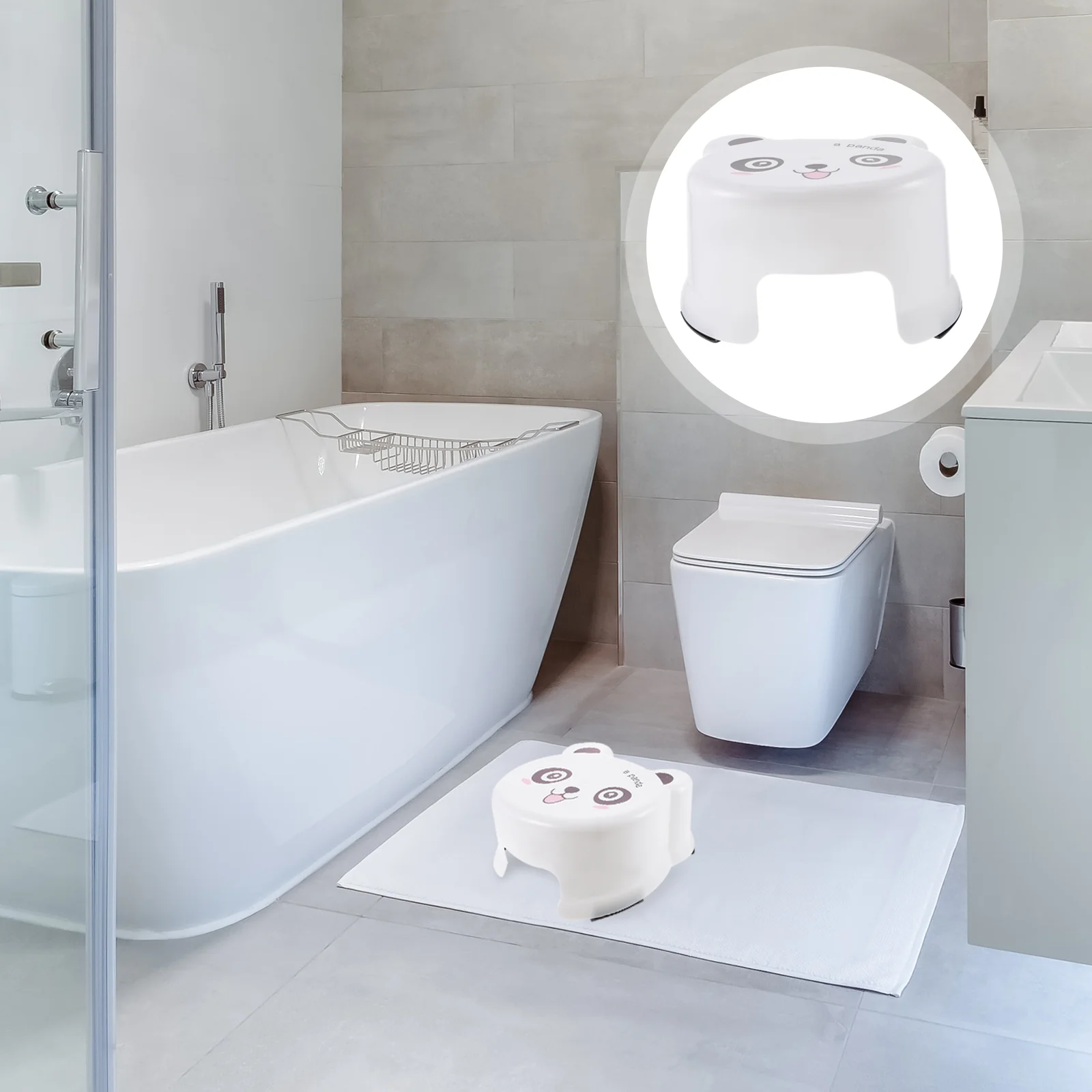 Cartoon Plastic Stool Kids Bathroom Step Booster Toilet Footstool Thicken Stools for Adults Kitchen Independent