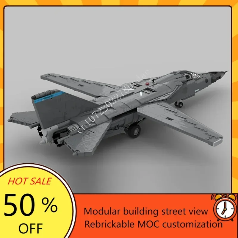 2219PCS MOC Custom Puzzle 1:35 Scale F-111F Aardvark Model DIY Assembled Aircraft Educational Children Birthday Toys Xmas Gifts
