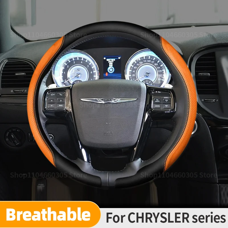 

Nappa leather Car Steering Wheel Cover For Chrysler 300 300C PT Cruiser Voyager Sebring Pacifica Crossfire Auto Accessories