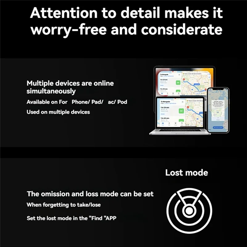 جهاز تعقب الأمتعة اللاسلكي ABSQ-Mini Smart N Tag يعمل مع Find My، جهاز تحديد موقع العناصر للمفتاح والأمتعة وحقيبة الظهر