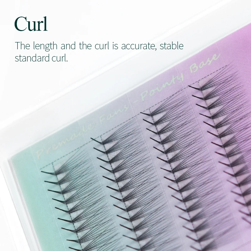 SONG LASHES Premade Fans Pointy Base 6D L/M Curl Slim Thin Pointy Base Lashes  Extension Russian Volume Fans Makeup Tools