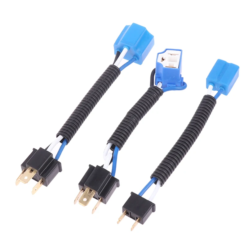 1PC H7 H4 Car Truck Female Male Ceramic Headlight Extension Connector Plug Light Lamp Bulb Socket Adapter 12V 4A