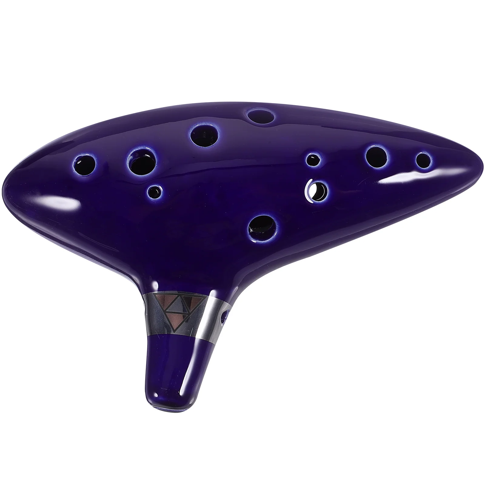 

12 Holes Alto C Ceramic Ocarina Flute Blue 5.9X3.74X1.85Inch Durable Hard 15X9.5X4.7Cm Adjustable Lanyard Gift Music Lovers