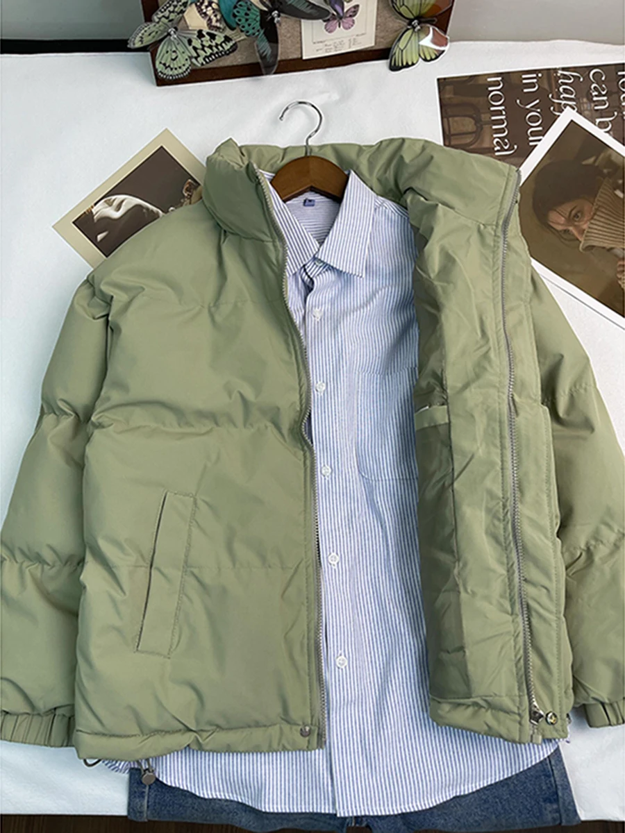 

Мужская утепленная зимняя куртка-пуховик с воротником-стойкой, из хлопка, с защитой от влаги, премиум-класса, для повседневной носки