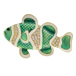 CINDY XIANG Enamel Fish Brooches for Women Large Carp Pins Animal Style Fashion Jewelry Coat Broch