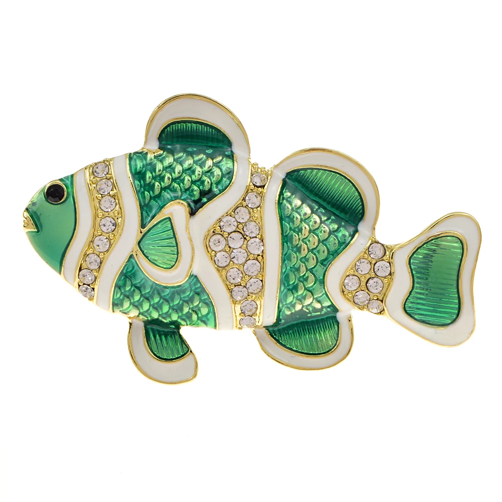 CINDY XIANG Enamel Fish Brooches for Women Large Carp Pins Animal Style Fashion Jewelry Coat Broch