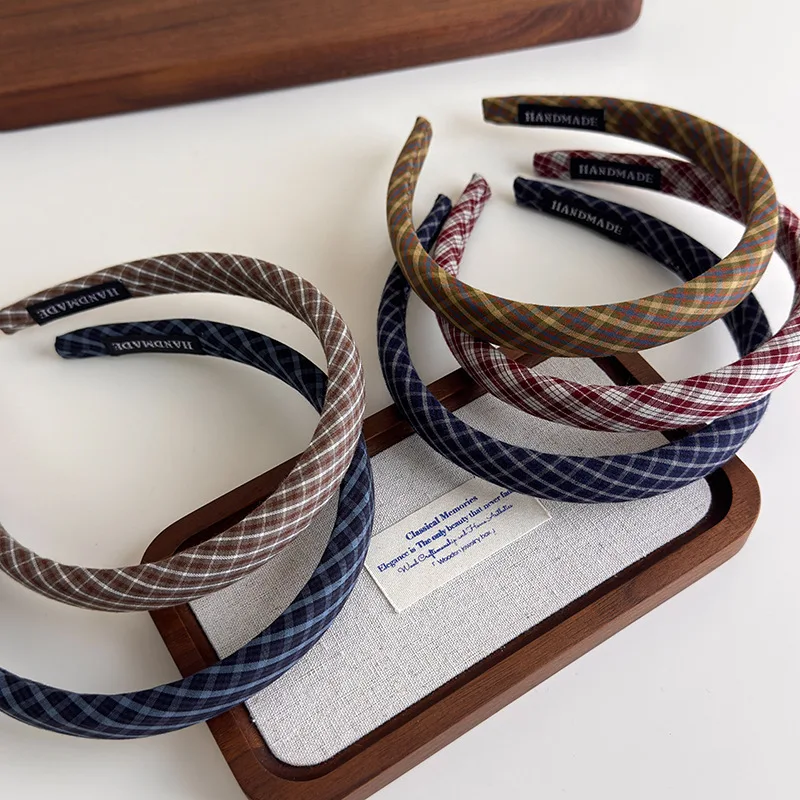 عصابة رأس كلاسيكية للنساء والفتيات على طراز الكلية منقوشة على شكل طوق شعر، أربطة شعر للمكياج وغسل الوجه وأغطية الرأس وإكسسوارات الشعر #5