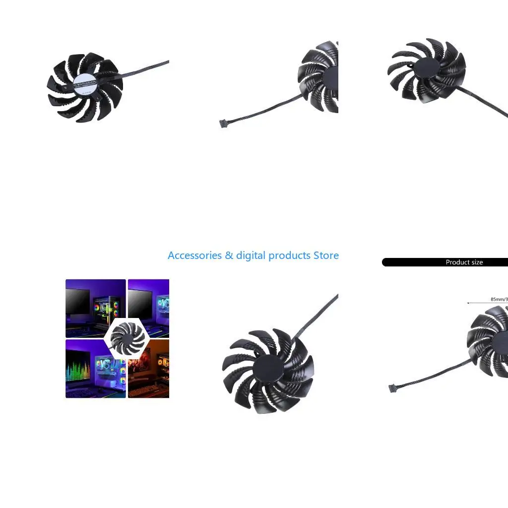 77JD 85MM Enhances GPU Cooling Fan For GTX1080 Video Card For Gamers And Designers