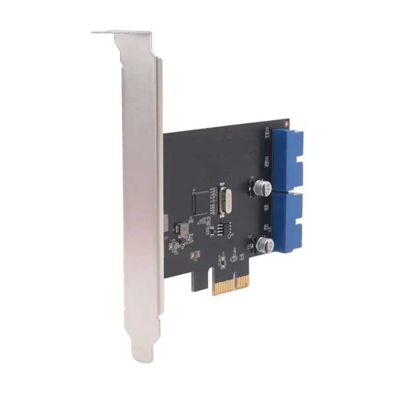 Customer Favorite PCI Express USB 3.0 19 Pin Expansion Card PCIE 1X To 2 Ports USB 3 19 Pin Adapter Internal USB3 20Pin Hub Head