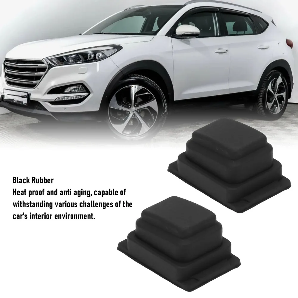 2PCS Rubber Exterior Door Handle Button Black 82651D3710, 82661D3710 Sensor Button Car Door Handle Buckle for Tucson 2015‑2020