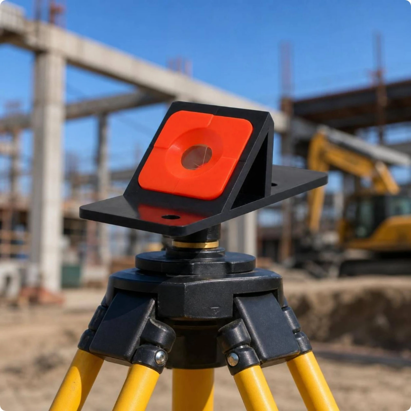 45-Degree Prism Durable Prism with Mounting Plate Reflective Stable Lightweight for Engineers, Alignment, Calibration