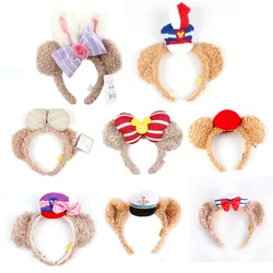 Disney Christmas Catoon peluche Animal Hairband fascia accessori per capelli donna ragazza giocattoli per bambini COSTUME per bambini fascia per capelli