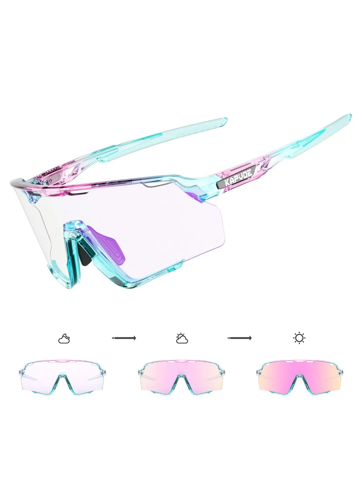 AliExpress kapvoe KAPVOE Photochromic Cycling Glasses Men Women Bike Outdoor Eyewear Riding Driving Running Sunglasses UV400 Sports Sunglasses