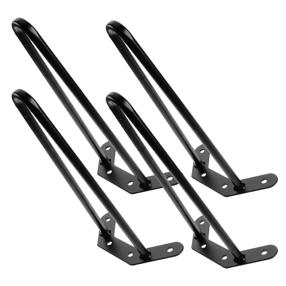 4Pcs Metal Hairpin Table Legs Replacement For Coffee Table Furniture Maker Sturdy Simplified Design Bench Desk