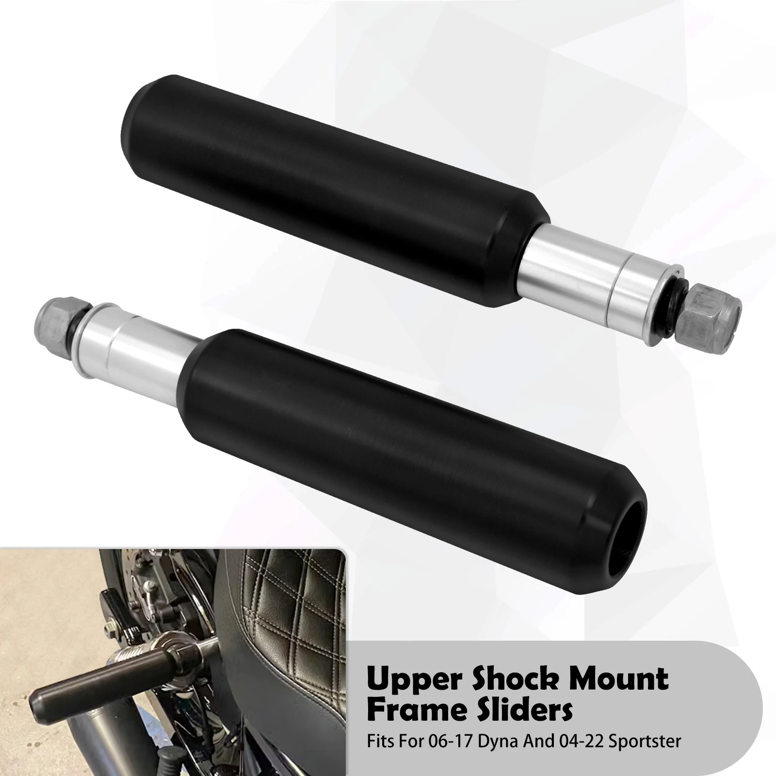 Motorcycle Crash Bar Upper Shock Mount Frame Slider Falling Protector Guard For Harley Sportster XL 883 04-22 Dyna Fat Bob 06-17