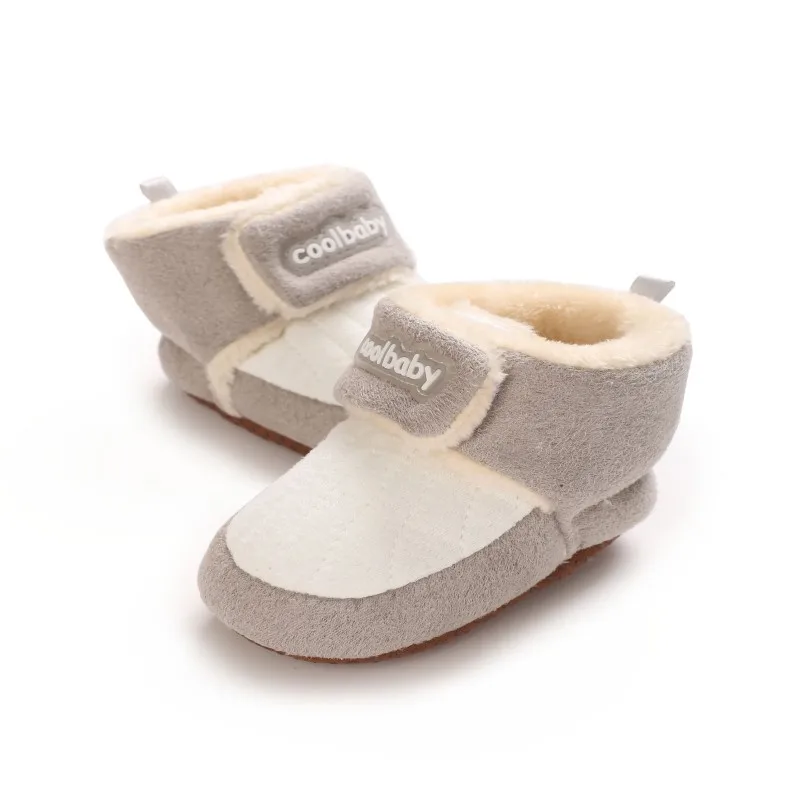 Winter Newborn Boys and Girls Cute Cartoon Cotton Shoes with Soft Sole and Warm Boots Preschool Walking Shoes Winter Newborn view 4