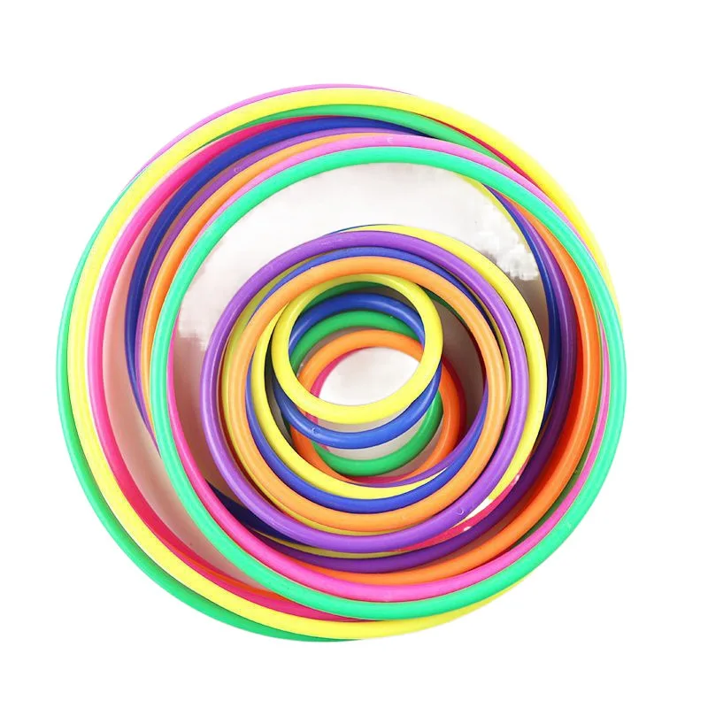 10 stücke Kunststoff Ringe Spiel Kinder Ring Werfen Booth Karneval Outdoor Sport Spielzeug Werfen Geschwindigkeit Agility Training Spiele Zufällige Farbe