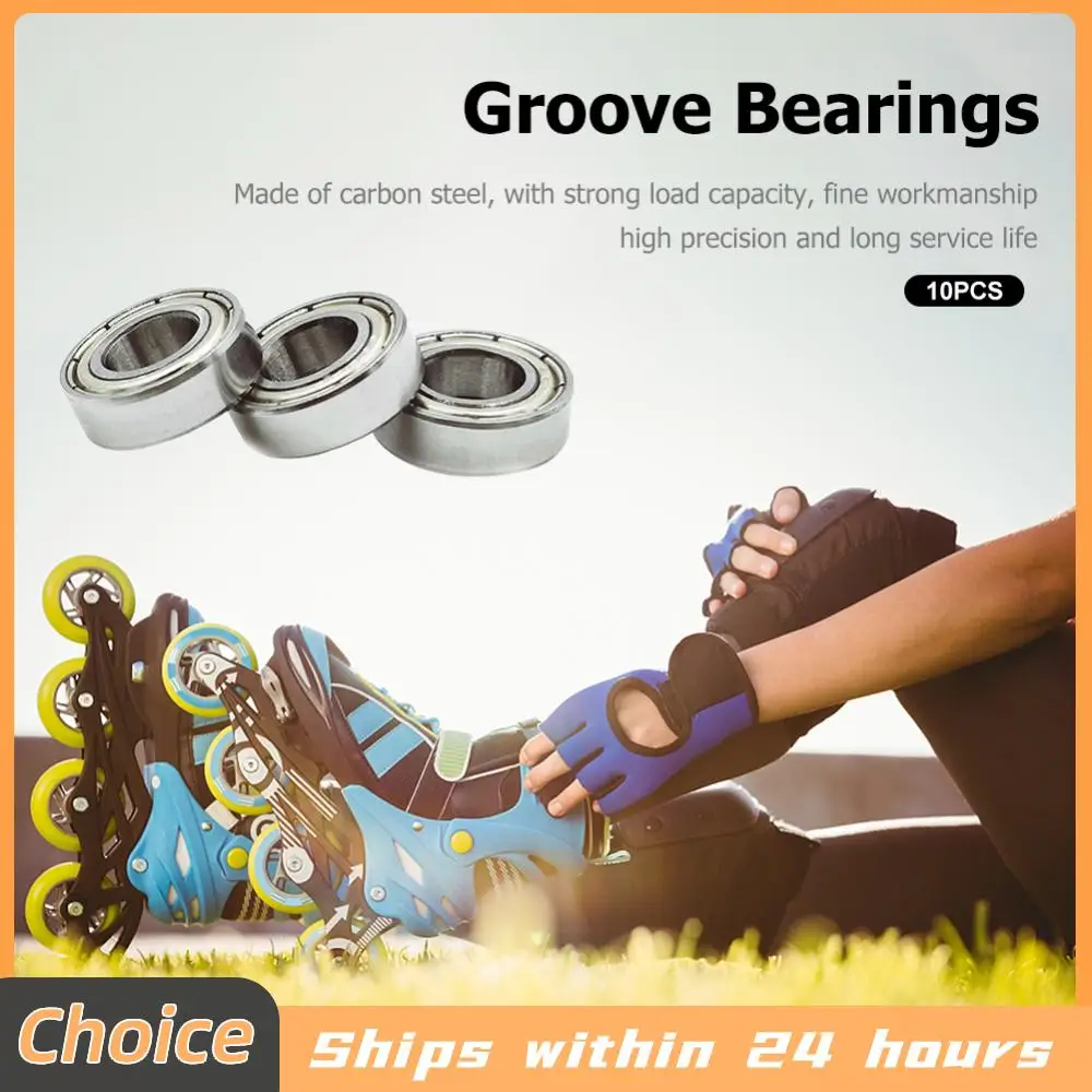 10pcs Carbon Steel Bearings Double Shielded Deep Groove Ball Bearings Heavy Load High Carbon Steel Bearing 3D Printer Parts