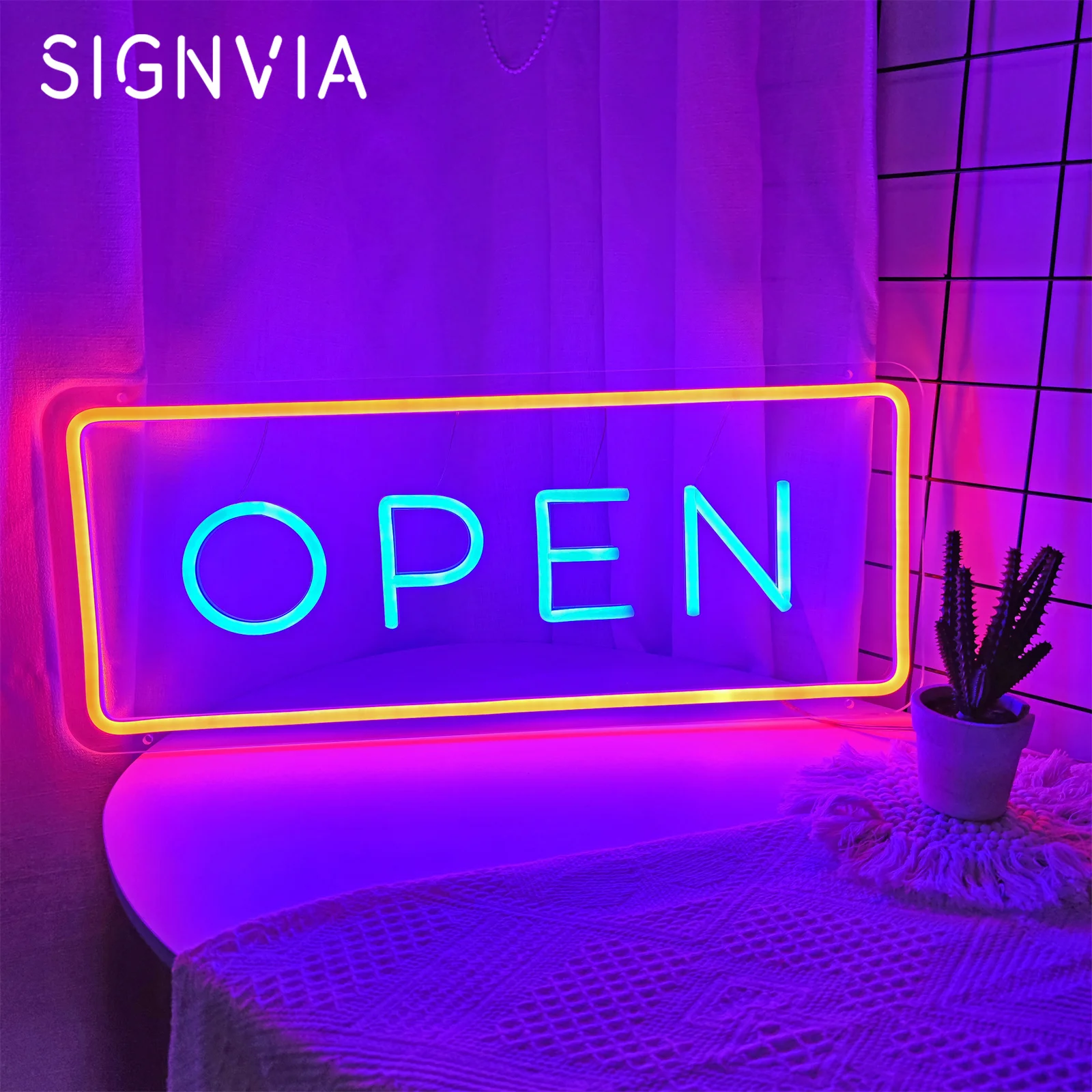 OPEN Neon LED Signs Business Store Wall Hanging Neon Sign Lights Advertising Light Neon Lamp Business Store Billboard Bars Cafe